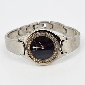 ESQ‎ Movado Women's Watch 25MM Black Dial Gray Bracelet Band 5.75" New Battery